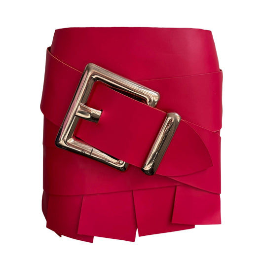 MIDI BIG BUCKLE STRAPSKIRT