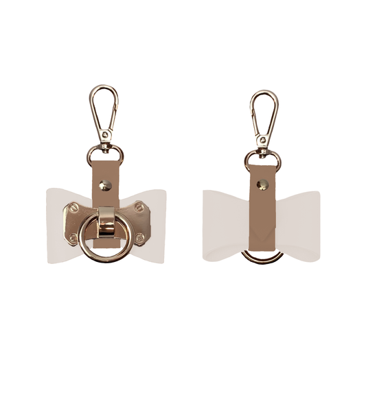 BOW KEYCHAIN - COFFEE