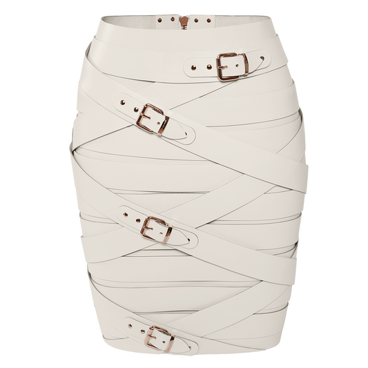 BEIGE STRAPSKIRT