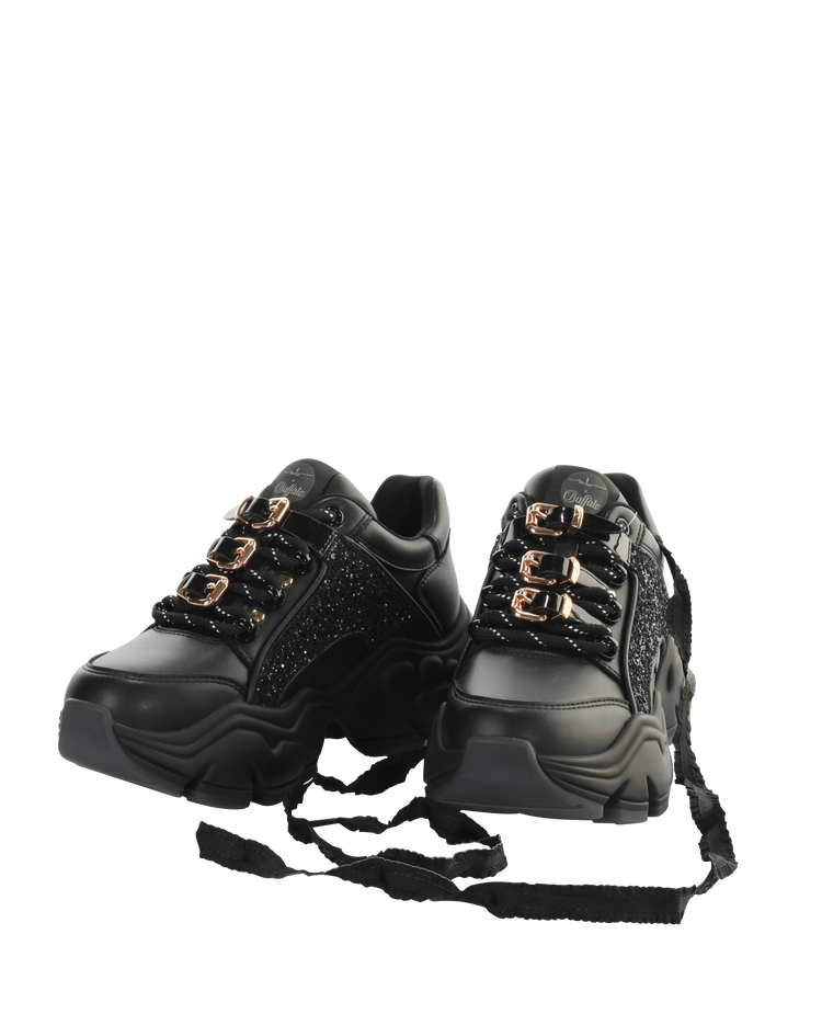MH x BUFFALO BINARY SNEAKER BLACK GLITTER