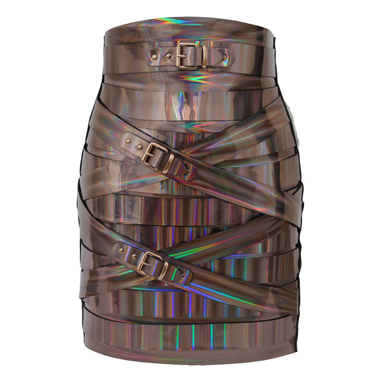 SHINY HOLO STRAPSKIRT